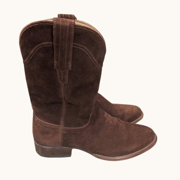 EUC Tecovas Brown Suede Men's Cowboy Boots - Picture 4 of 6